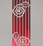 particolare 2 del vetro decorato cod. 100