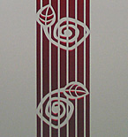 particolare 1 del vetro decorato cod. 100