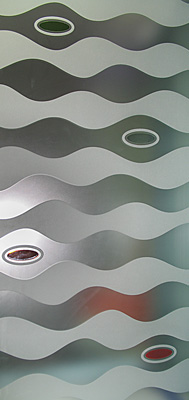 Decorazione artistica cod. 32Sabbiata/Colore su Satinato
