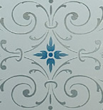 particolare 2 del vetro decorato cod. 25
