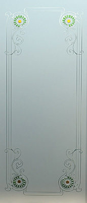 Decorazione artistica cod. 15Colore/Incolore su Satinato Mate