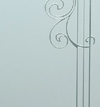 particolare 2 del vetro decorato cod. 15