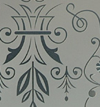 particolare 2 del vetro decorato cod. 14