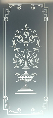 Decorazione artistica cod. 4Sabbiata su Satinato